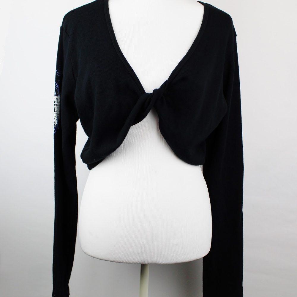 Harley Davidson Size.XL Black Sexy Twist Crop Top